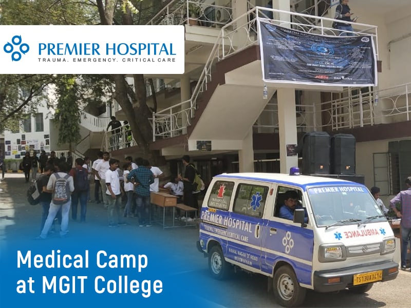 A FREE Medical Camp By Premier Hospital At MGIT College
