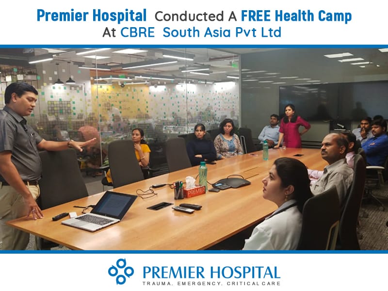 Premier Hospital Conducted A FREE Health Camp At CBRE South Asia Pvt Ltd