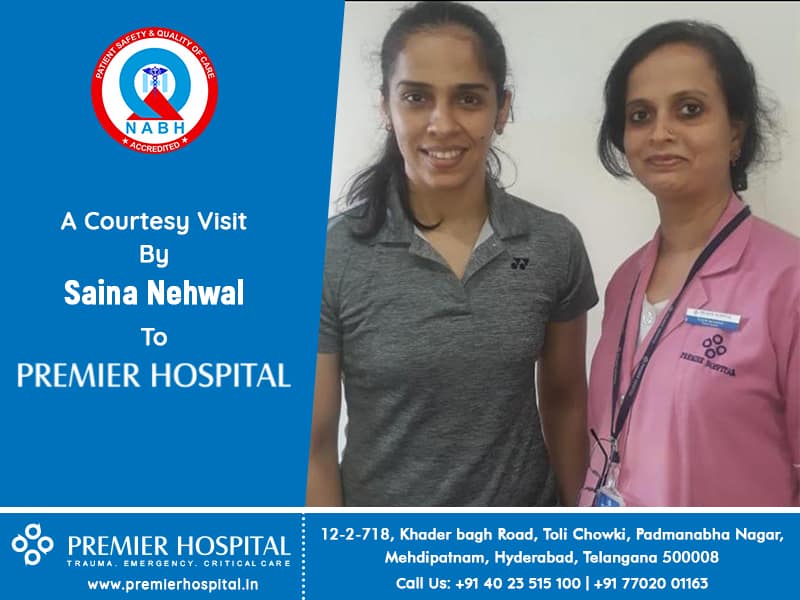 A Courtesy Visit By Saina Nehwal To Premier Hospital