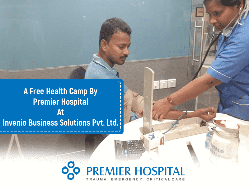 A Free Health Camp By Premier Hospital At Invenio Business Solutions Pvt. Ltd.