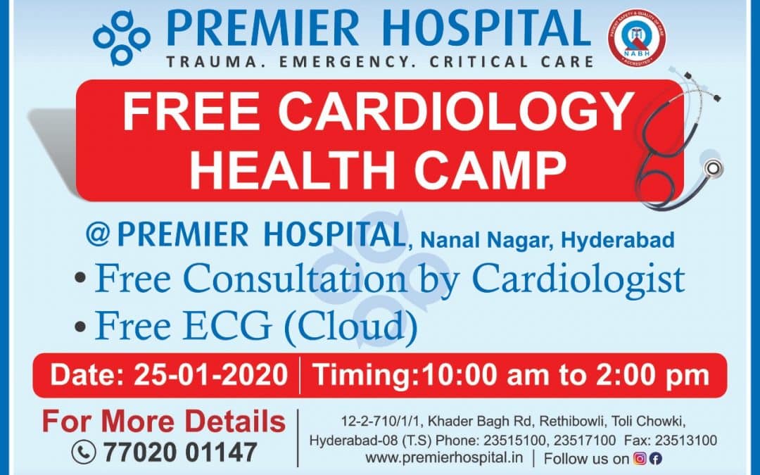A Free Cardiology Health Camp At Premier Hospital On 25th January