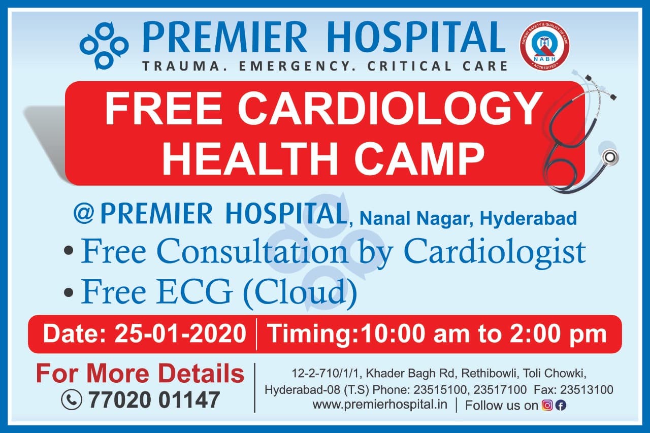 Free Cardiology Health Camp At Premier Hospital
