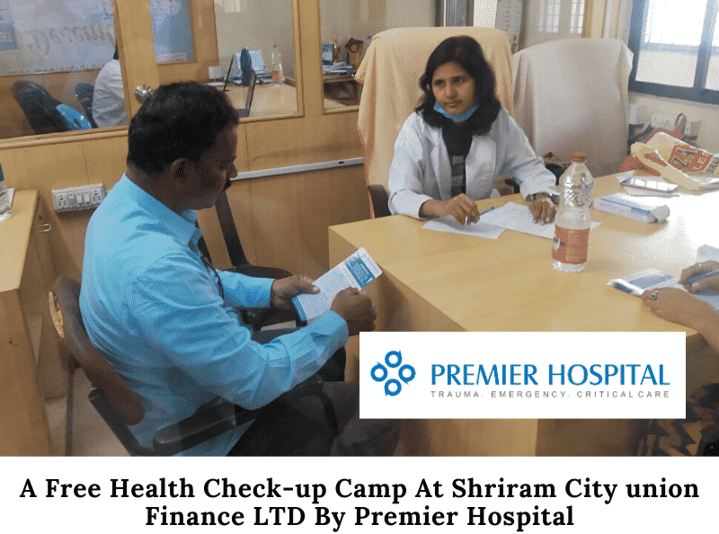 A Free Health Check-up Camp At Shriram City Union Finance LTD By Premier Hospital
