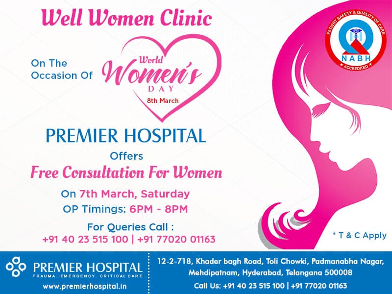Free Consultation For Women At Premier Hospital On The Occasion Of Women’s Day